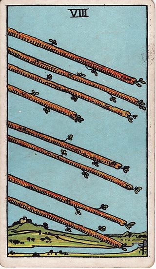 Eight of Wands tarot card