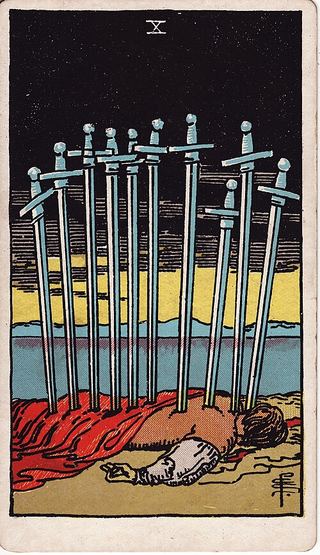 Ten of Swords tarot card