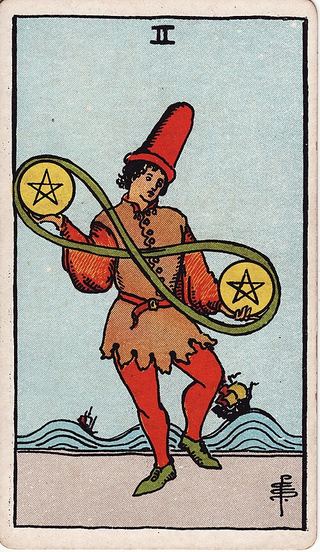 Two of Pentacles tarot card